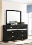 Picture of 5Pc White/Black Twin Storage Bedroom set