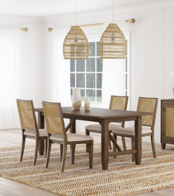 Show details for 5pc or 7pc or 9pc Or 11pc Light Brown Dining room set Picture of 5pc or 7pc or 9pc Or 11pc Light Brown Dining room set