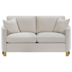 Picture of Upholstered Curved Track Arm Loveseat Beige