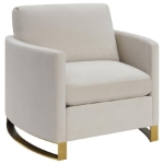 Picture of Upholstered Curved Track Arm Chair Beige