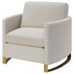 Picture of Upholstered Curved Track Arm Chair Beige