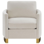 Picture of Upholstered Curved Track Arm Chair Beige