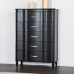 Picture of 36"W x 50.5"H Silver or Black Five Drawer Chest