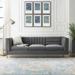 Picture of Light Blue Velvet Sofa