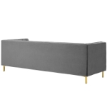 Picture of Light Blue Velvet Sofa