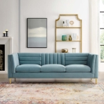 Picture of Light Blue Velvet Sofa