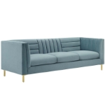 Picture of Light Blue Velvet Sofa