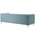 Picture of Light Blue Velvet Sofa