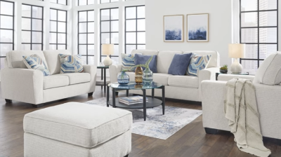Show details for Beige or Dark Blue Sofa, Loveseat and Chair Picture of Beige or Dark Blue Sofa, Loveseat and Chair