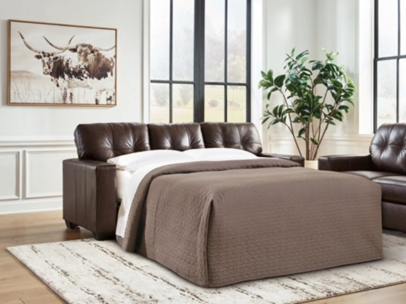 Picture of Brown Genuine Leather Queen Sofa Sleeper