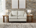 Picture of Genuine Leather Coconut White Loveseat