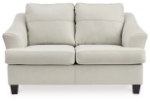 Picture of Genuine Leather Coconut White Loveseat