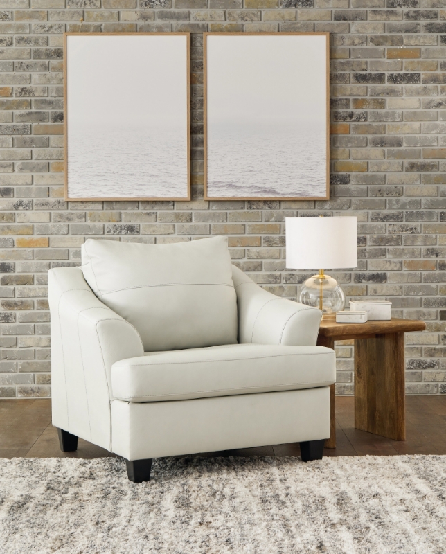 Picture of Genuine Leather Coconut White Chair