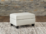 Picture of Genuine Leather Coconut White Ottoman