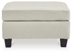 Picture of Genuine Leather Coconut White Ottoman