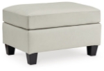 Picture of Genuine Leather Coconut White Ottoman