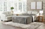 Picture of Genuine Leather Coconut White Sofa Sleeper