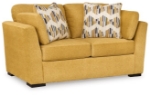 Picture of Faux wood finish Yellow/Teal Loveseat