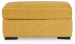 Picture of Faux wood finish Yellow/Teal Ottoman