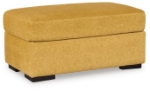 Picture of Faux wood finish Yellow/Teal Ottoman