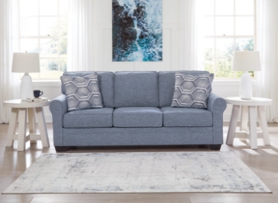 Show details for Denim Fabric Sofa, Loveseat and Chair Picture of Denim Fabric Sofa, Loveseat and Chair