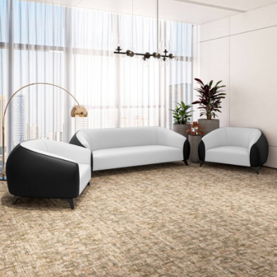 Show details for 3-Piece Leather Sofa Set with Stainless Steel Legs Picture of 3-Piece Leather Sofa Set with Stainless Steel Legs