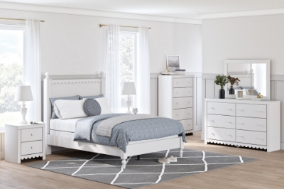 Show details for Full Panel White w/storage and w/o storage Bedroom set Picture of Full Panel White w/storage and w/o storage Bedroom set