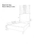 Picture of Flat Miami Headboard and Regular Base Custom Bed