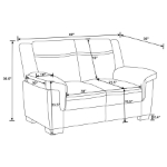 Picture of Upholstered Padded Arm Loveseat