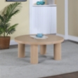 Picture of 36" Natural Wood Grain Variation Oak Veneer Fluted Wood Coffee Table
