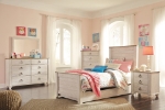Picture of 5Pc Whitewash Twin Panel Bedroom Sets W/Storage or W/o Storage
