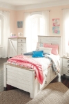 Picture of 5Pc Whitewash Twin Panel Bedroom Sets W/Storage or W/o Storage