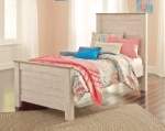 Picture of 5Pc Whitewash Twin Panel Bedroom Sets W/Storage or W/o Storage
