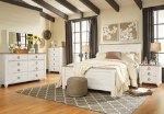 Picture of 5Pc Whitewash Full Panel Bedroom Sets W/Storage or W/o Storage
