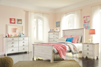 Show details for Whitewash Full Panel Bedroom Sets W/Storage or W/o Storage Picture of Whitewash Full Panel Bedroom Sets W/Storage or W/o Storage