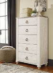 Picture of 5Pc Whitewash Full Panel Bedroom Sets W/Storage or W/o Storage