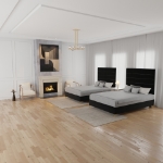 Picture of Upholstered bed with Miami Headboard