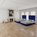 Picture of Upholstered bed with Signature Headboard