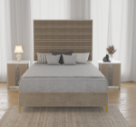 Picture of Upholstered bed with Oxford Headboard