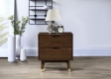 Picture of 19.75" Ash Veneer Solid Wood Metal Night Stand