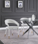 Picture of Rich Boucle Cream Fabric Velvet Dining Chair