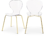 Picture of Matte Black Metal Frame Contemporary Design Dining Chair