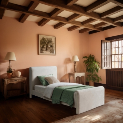 Show details for Rich Soft Curved Headboard and Footboard Velvet Bed Picture of Rich Soft Curved Headboard and Footboard Velvet Bed