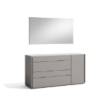 Picture of Wood veneers and natural Dresser and Mirror