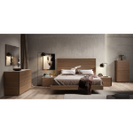 Picture of Wood veneers and natural Dresser and Mirror