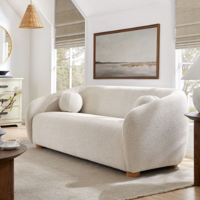 Show details for Fabric Sofa in Dove Gray Picture of Fabric Sofa in Dove Gray