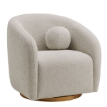 Picture of Fabric Armchair in Dove Gray, Cream, Mustard and Pine Colors