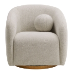 Picture of Fabric Armchair in Dove Gray, Cream, Mustard and Pine Colors