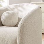 Picture of Fabric Armchair in Dove Gray, Cream, Mustard and Pine Colors