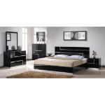 Picture of 30.3"W x 45"H Black lacquered finish 5 Drawer Chest